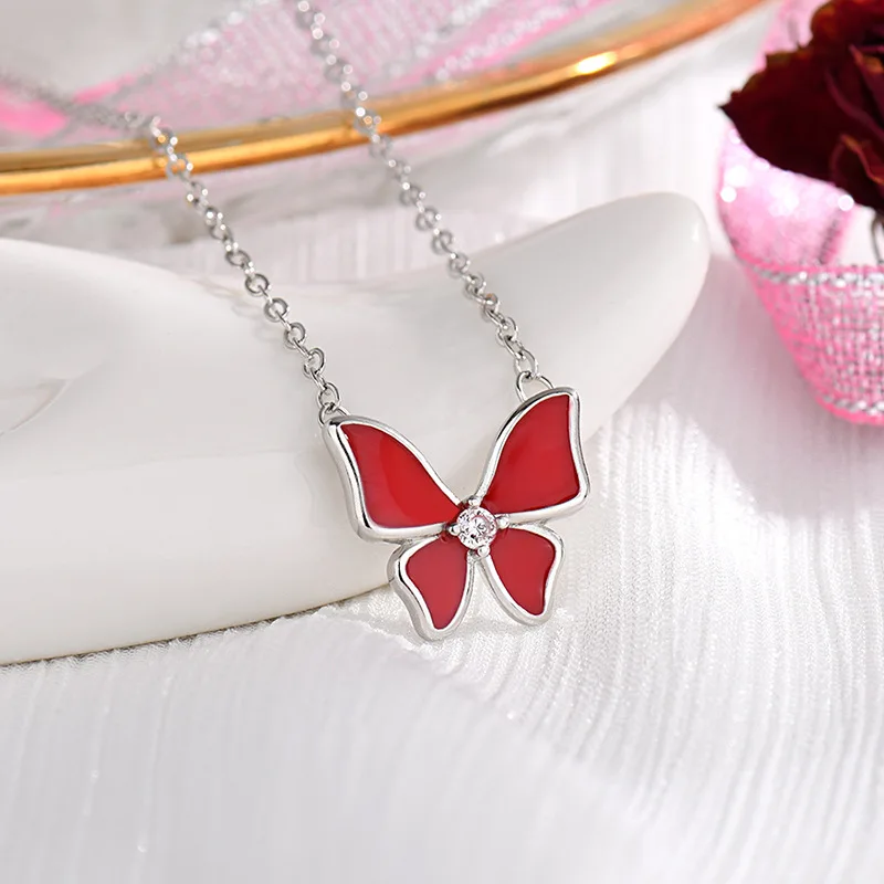 

Ожерелье-бабочка, женское изменение цвета с датчиком температуры, небольшой кулон с датчиком температуры, цепочка на ключицу