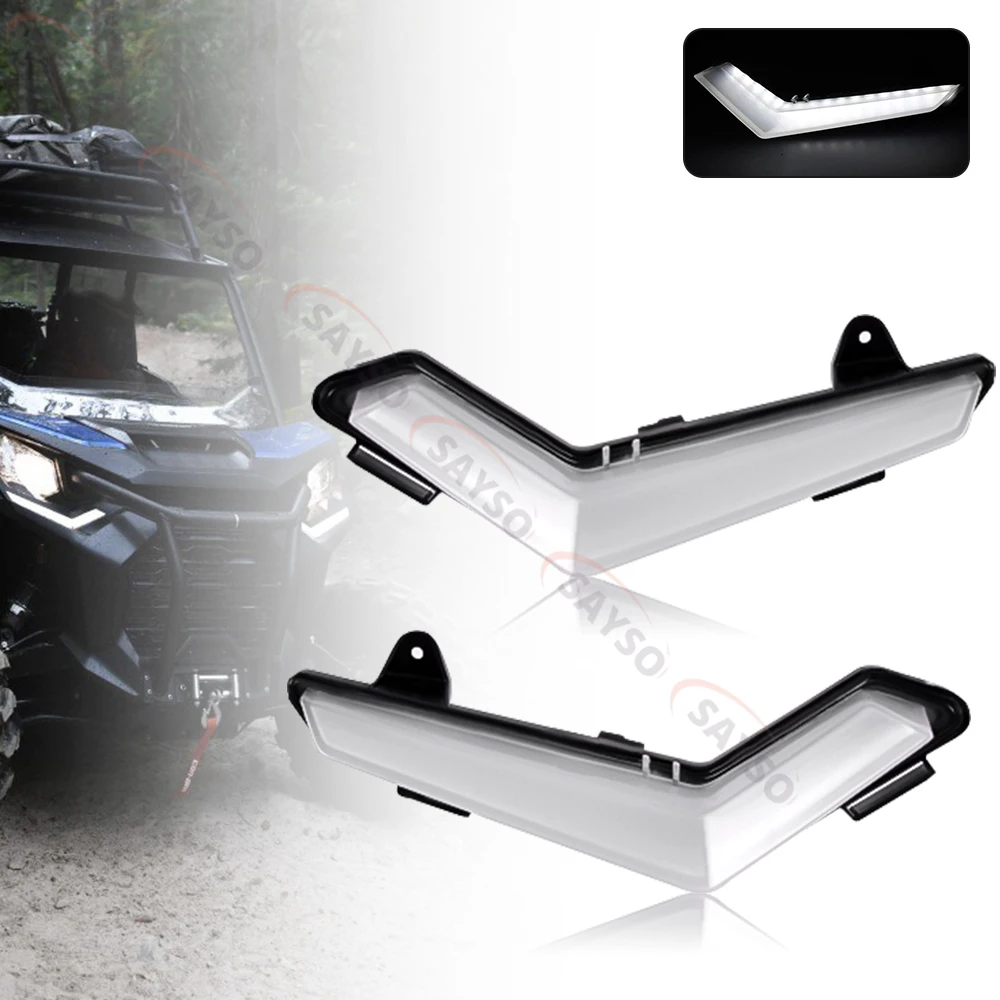 ATV UTV LED Turn Signal Lights Front Turn Signal Light White Liight for Can-Am Defender 2020+ Defender Max 2020+ Commander 2021