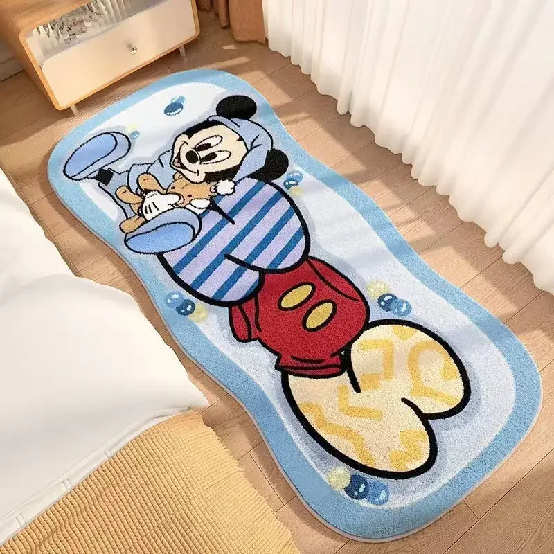 

Disney Mickey Mouse Cushion Anime Carpet Bathroom Non-slip Mat Cute Faux Cashmere Absorbent Carpets Living Room Bathroom Mat