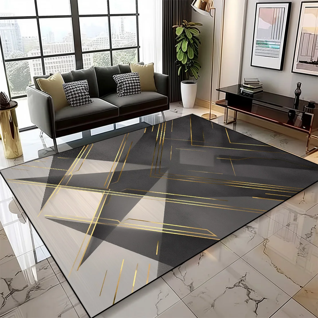 New Geometric Style Carpets for Living Room Washable Large Area Lounge Rug Non-slip Entrance Door Mat Room Decor Carpet Alfombra