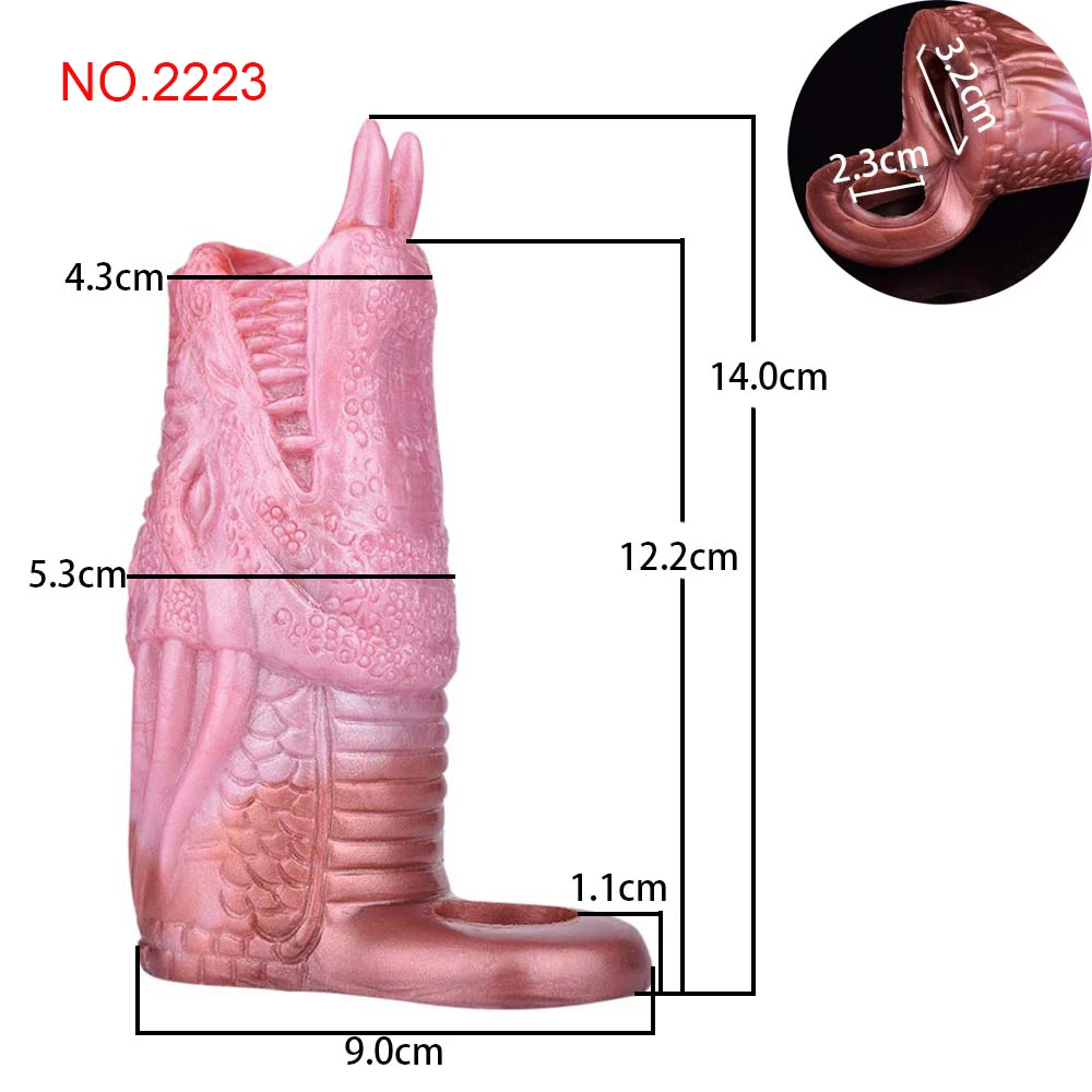 FAAK Silicone fantasy Dragon Dildo Sheath With Anti-drop Ring Penis Sleeve Sex Toys For Men Male Masturbator Cock Enlargement