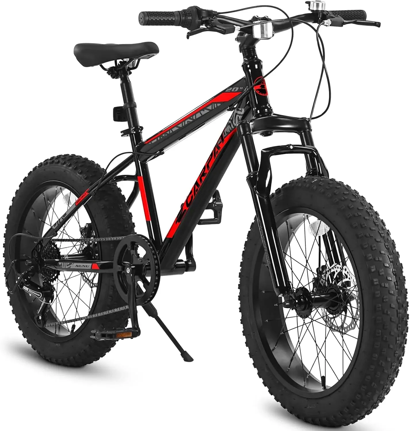 

Ecarpat 20 Inch Kids' Bike Ages 6-12, 7-Speed Mountain Bike for Boys Girls Disc/V-Brake, City Snow Beach Mountain Bike, Steel