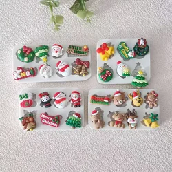 New Mini Christmas Santa Claus Silicone Mold Christmas Bell Cake Decoration Chocolate Fructose Baking Tool