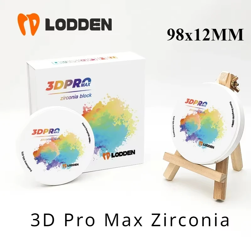 12MM 3D PRO MAX Dental Multilayer Zirconia Block Vita16 Color Dental Lab Denture Dentist Material for CAD CAM 98mm Open System