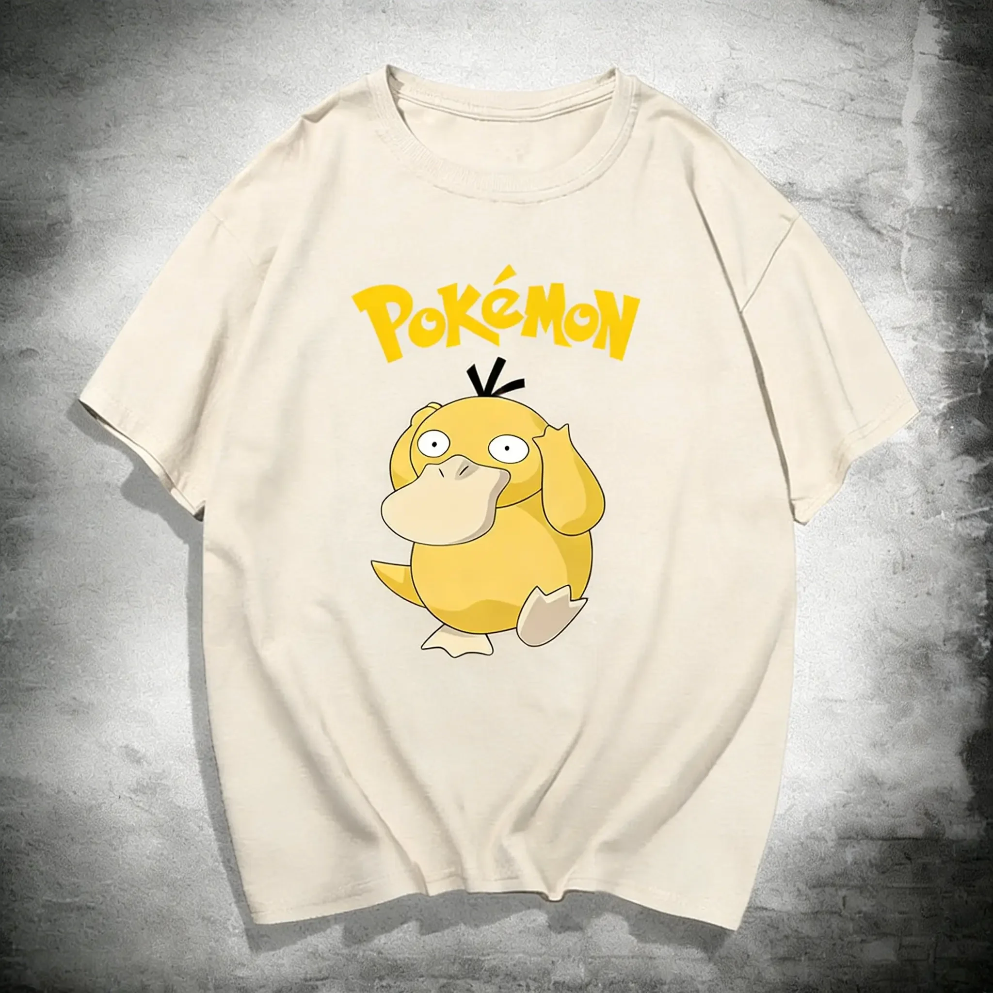 Unisex Oversized Pokemon Psyduck T Shirt Man Kids 2026 Summer Y2k Short Sleeve Tee Tops Streetwear Casual Parent-child Clothing view 3