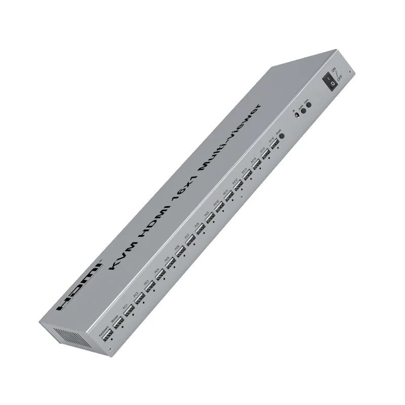 1080P HDMI 16x1 Multiviewer 16 in 1 Out HDMI USB KVM Seamless Switch 16 Port