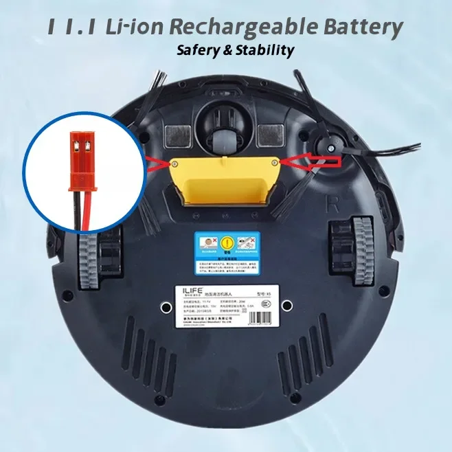 11.1V 2800mAh/4800mAh/6800mAh Battery for Ecovacs Ilife V1 V3 X3 V3 V5 X5 V5S CW310 CEN250 Robot Vacuum Cleaner Battery
