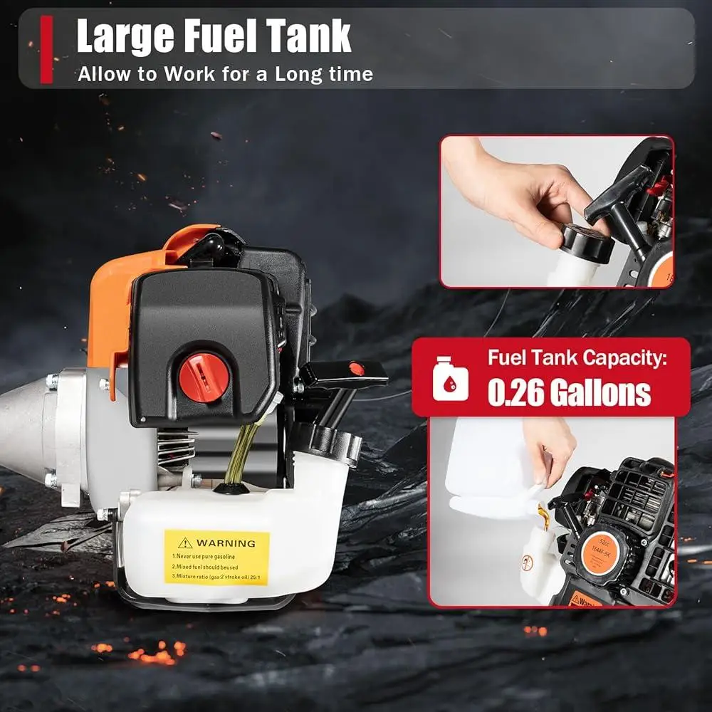 가스 전원 빗자루 스위퍼 브러시 진공 뒤에 걸어가기 경량 휴대용 인조 잔디 청소 고속 효율적인 내구성