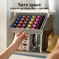 Space-Saving Coffee Capsule & Tea Bag Storage Organizer – No-Punching Drawer Rack for Easy Organization
