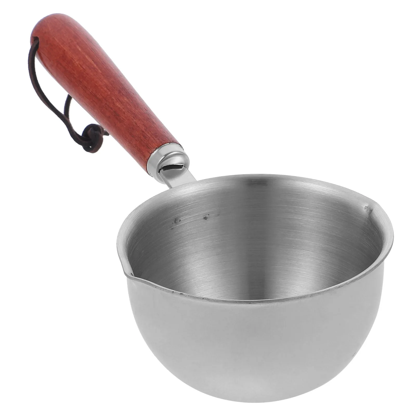 

150ml Stainless Steel Sauce Pan Butter Melting Pot Easy Clean Compact Design Anti Scald Handle Dual Pour Spouts Cooking Milk