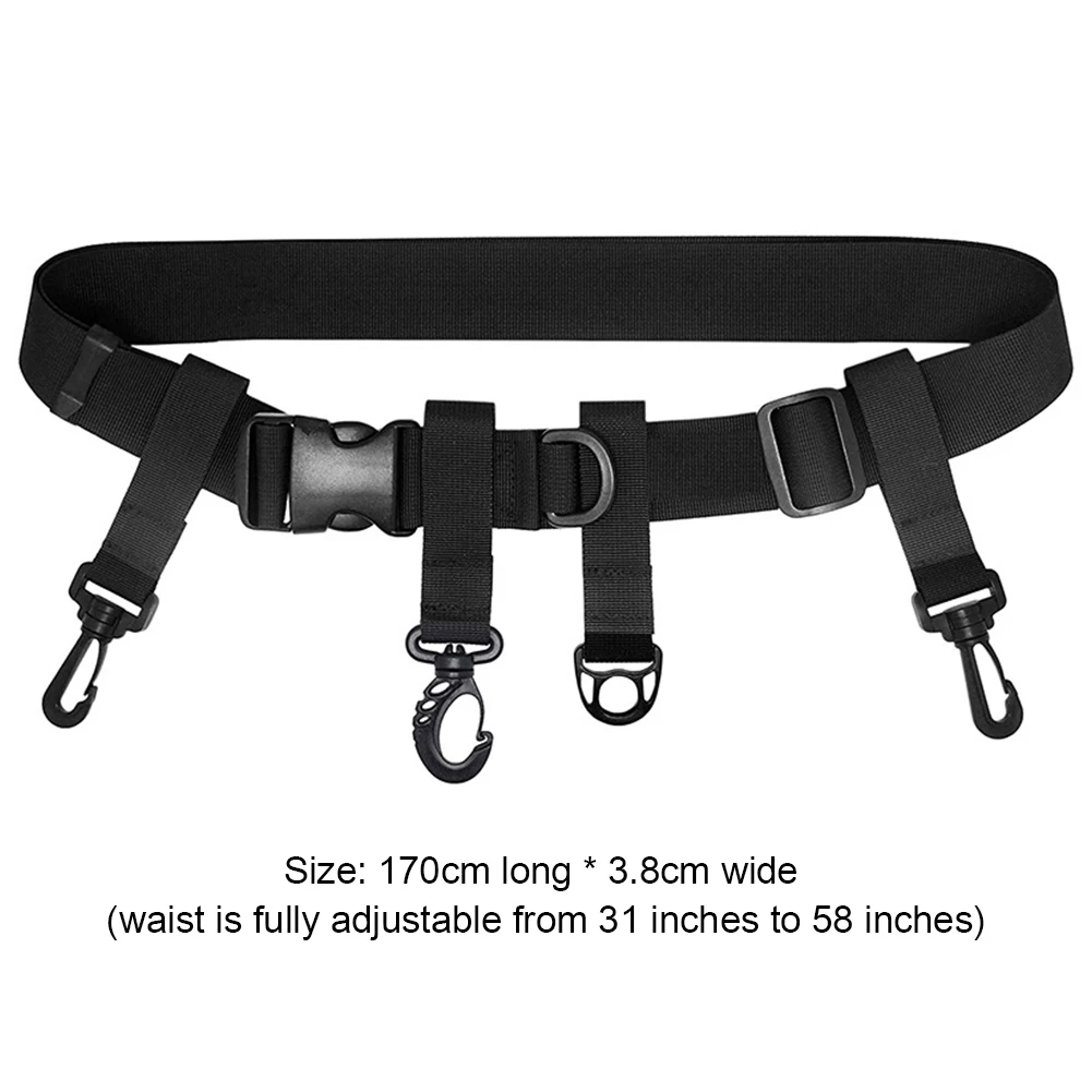 Mehrzweck-Angelgürtel, leichte Angelausrüstung, verstellbare Wathose, Kampfgürtel mit D-Ring-Haken