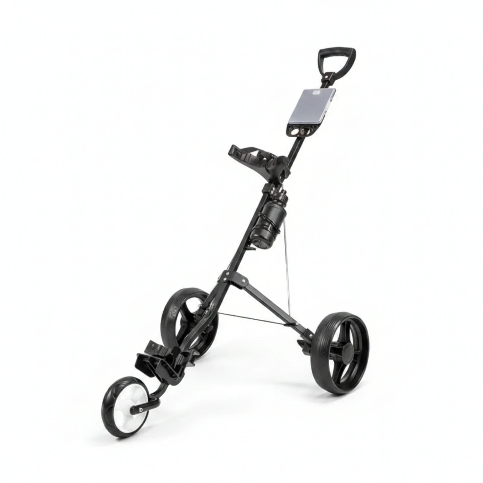 Three-Wheel Golf Bag Cart Sturdy 3-Wheel Golf Push Cart Ergonomic Smooth for Walking Golfers
