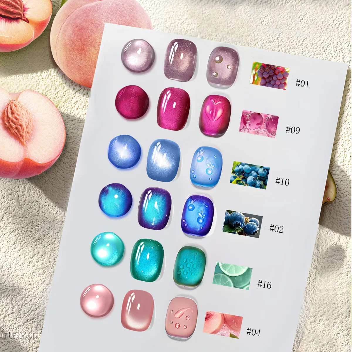 Hassleless 6Pcs Cat Eye Gel Nail Polish Set, 6-Pack, Fine and Even Magnetic Powder, Smooth Magnetic Absorption, Easily Creates Various Light Effects, Nail Art Supplies, Fashionable Salon Cat Eye Design Art Gel, Dazzlin