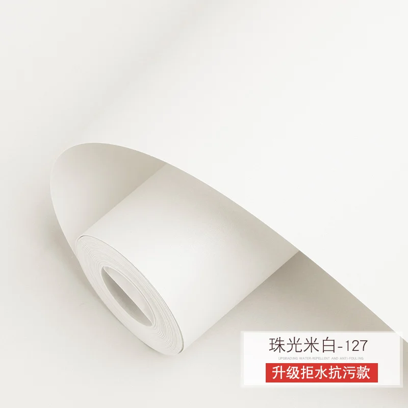 

Modern Solid Color White Wallpapers Home Decor Creamy White Plain Wall Paper Roll Decorative for Bedroom Living Room Walls