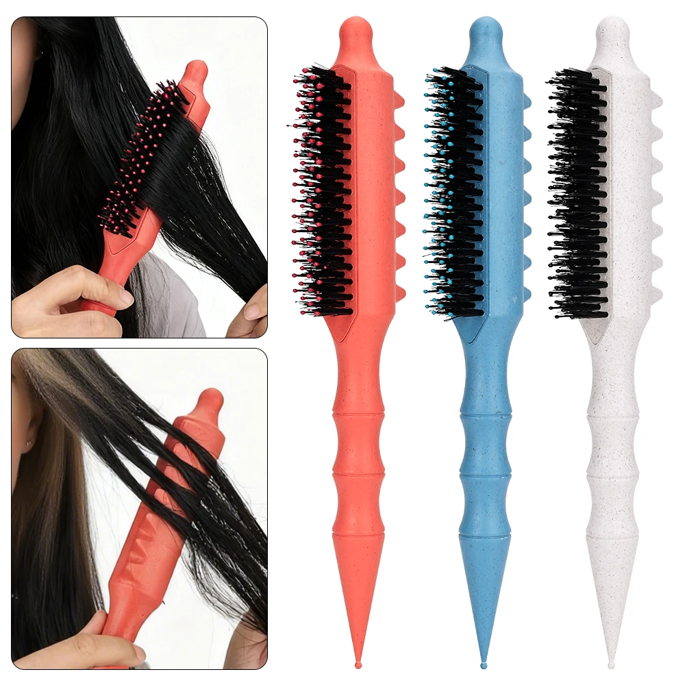 Volumenbürste mit Nylonborsten, Lockenroller-Kamm für flauschiges Haar, Styling und Glättung, Haarwerkzeug für Frauen und Männer – Detail 3