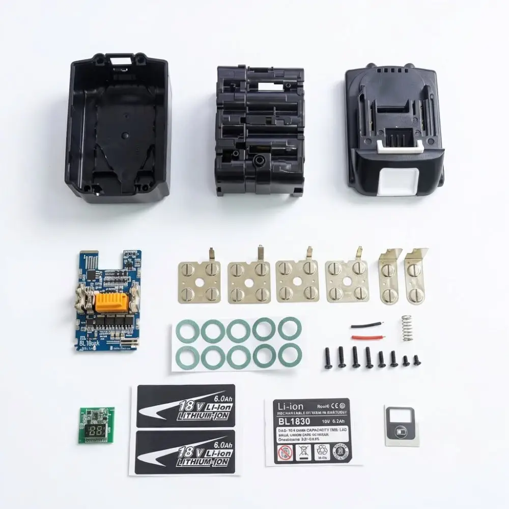 For For Makita 18V Lithium Battery Housing Box LED Display BMS Protection Circuit DIY Repair Set For Power Tool Accessory