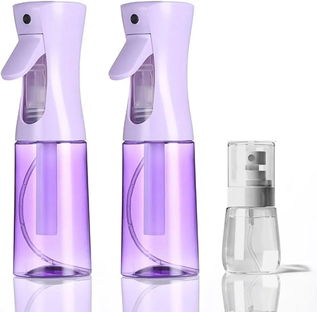 

Набор из 3-х флаконов-спреев с мелкодисперсным распылением: 2 флакона для непрерывного распыления и 1 дорожный флакон для волос, уборки, растений