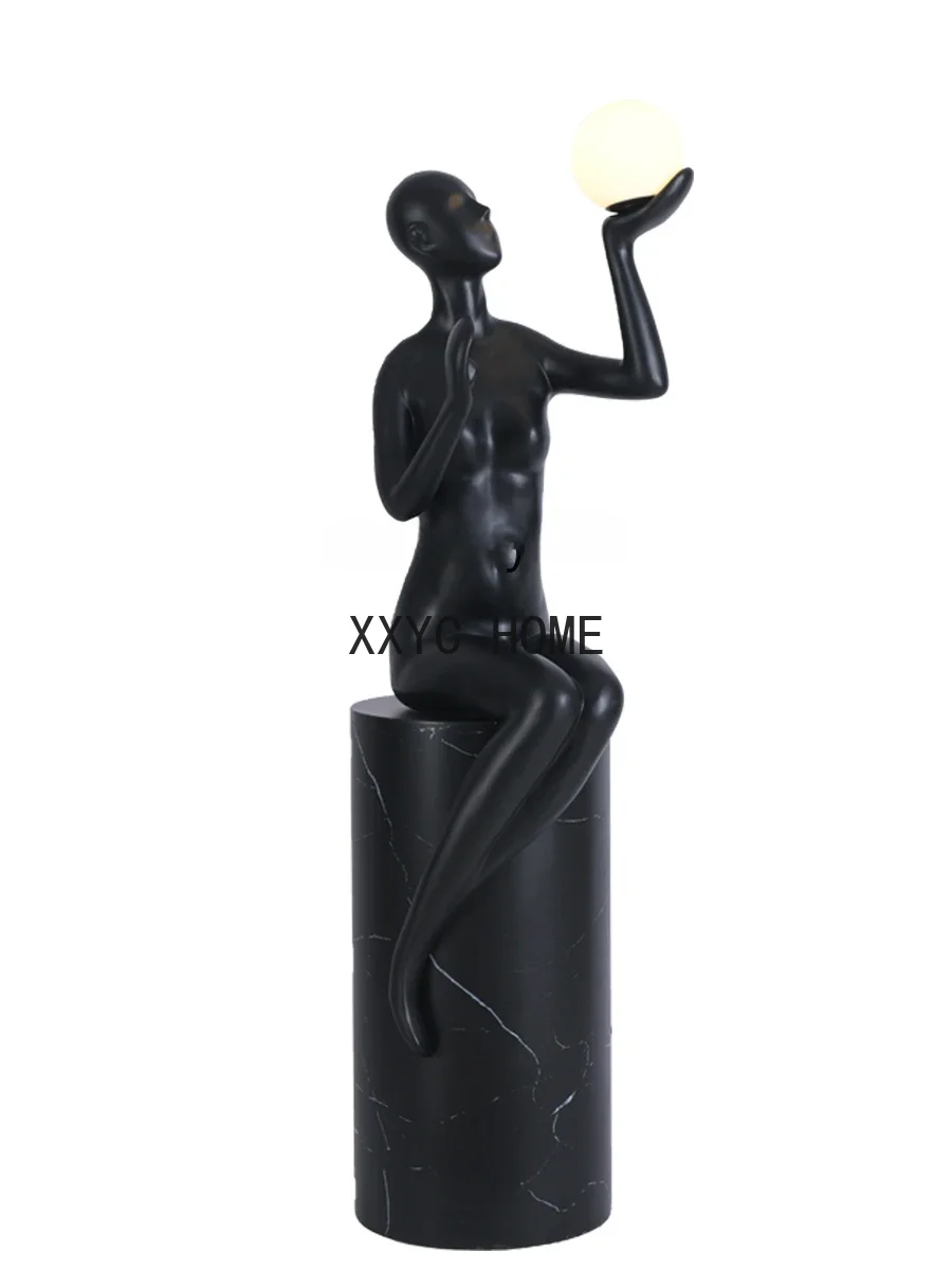 

Art Sculpture Humanoid Floor Large Decoration Home Hallway Hotel Creative and Slightly Luxury Decorative Floor Lamp