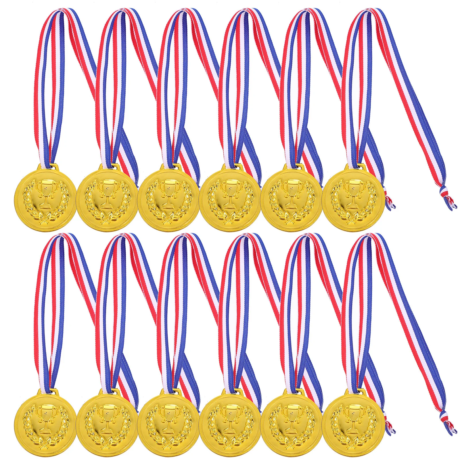 

12 Pcs Ceremony Medals Children's Toys Childrens Sports for Kids Competition Cloth Awards