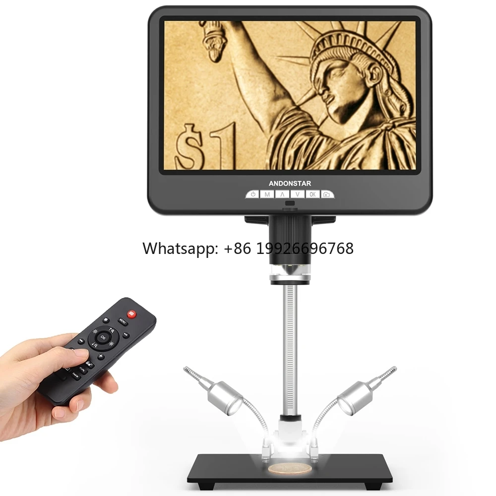 

Andonstar AD207S-10Pro 10-inch UHD Digital Microscope 26cm Stand for Electronics Soldering and Repairing