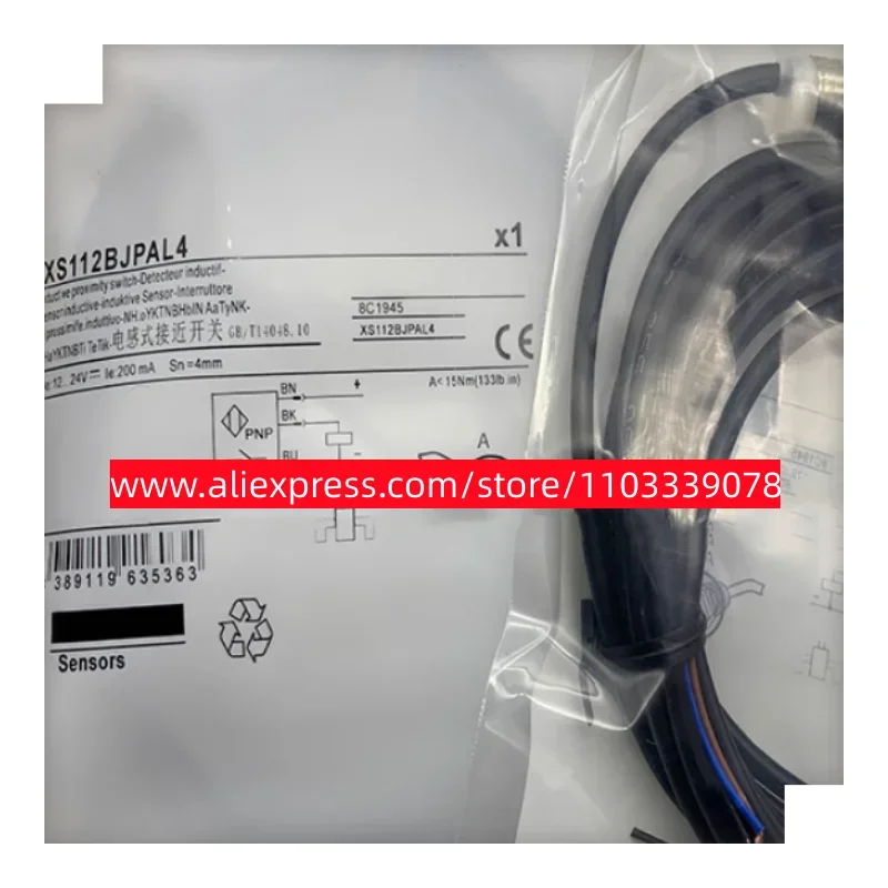 2PCS New inductive proximity switch  XS112BJPAL4 XS112BJNAL2