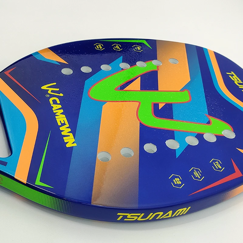 Camewin Beach Tennis Racket 50% Carbon Inner Core EVA Foam Fibe Send Protective Bag High Quality Tennis Racket 2024 the New view 4