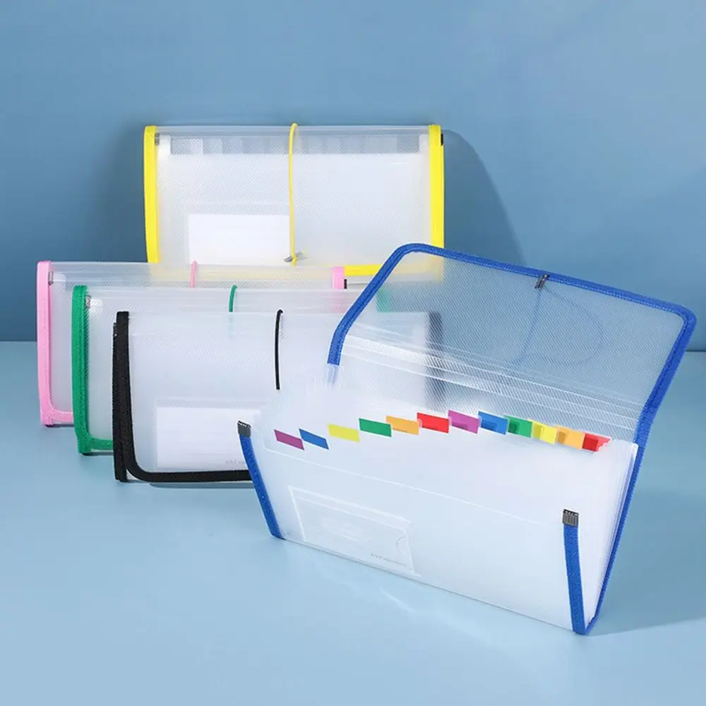 High Quality PP B6 File Folder Classification Waterproof Receipt Holder Strap Design Bill Storage Bag Entrance Decoration