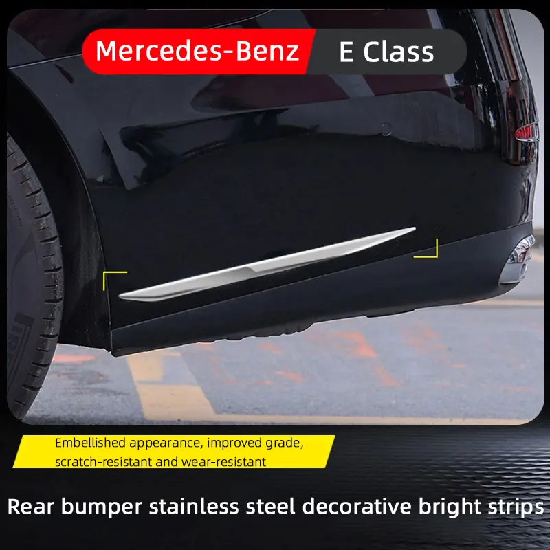 

Stainless Steel Modified Body Car Rear Bumper decorative Sticker Suitable For Mercedes Benz E Class E300L E260L W212 Accessory