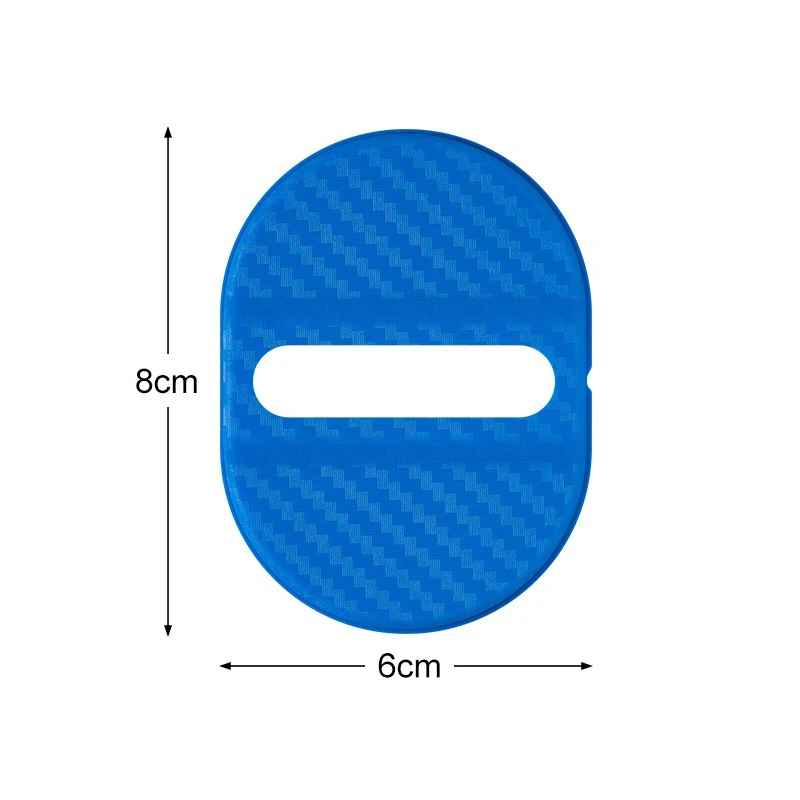 

ABS 4Pcs Universal Door Lock Covers Shock-Absorbing Noise-Reducing Waterproof Protector Easy Stick-on Auto Sticker Accessories