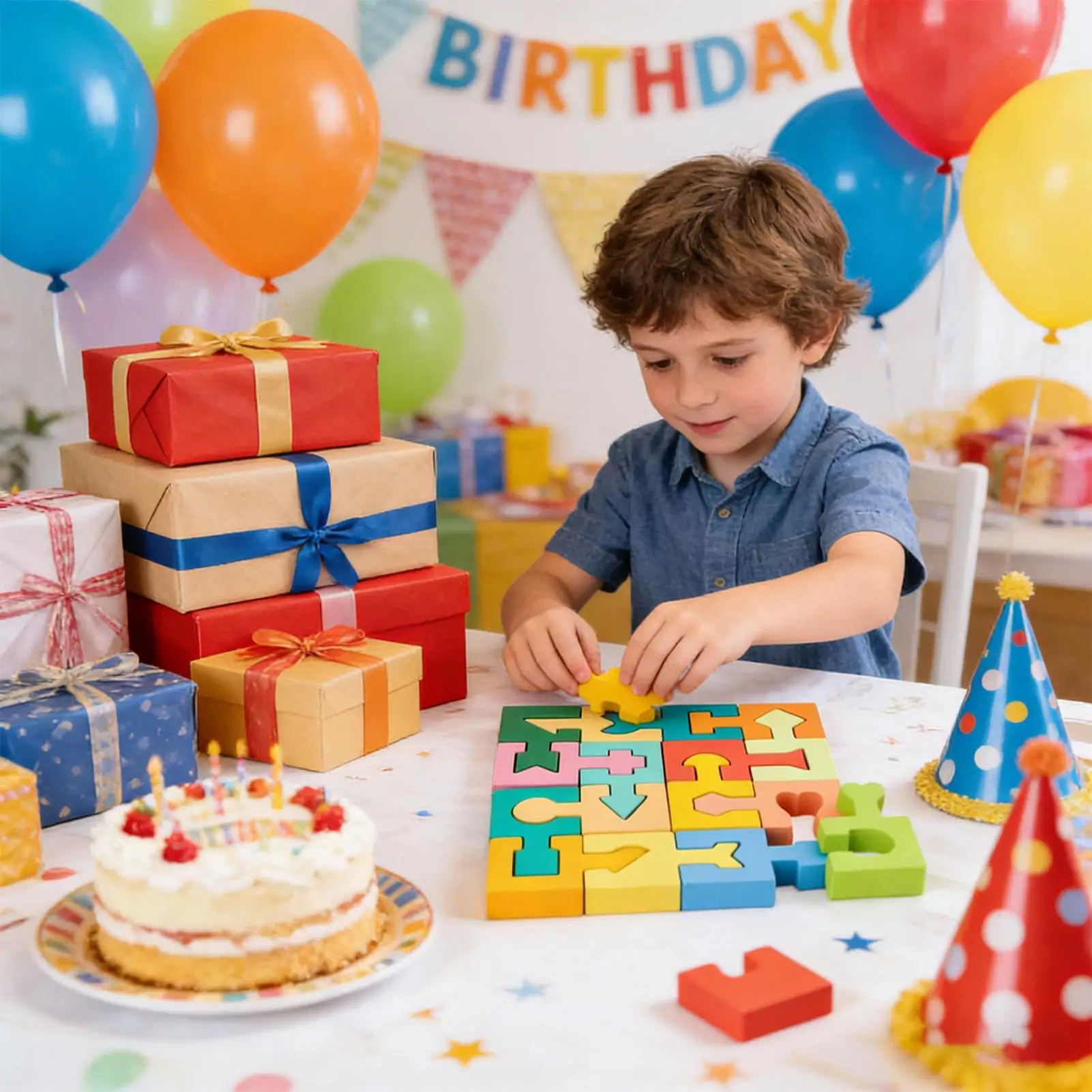 Houten puzzels voor kinderen Geometrische vormen Houten puzzel Montessori Voorschools leren Educatief spel Speelgoed voor kinderen