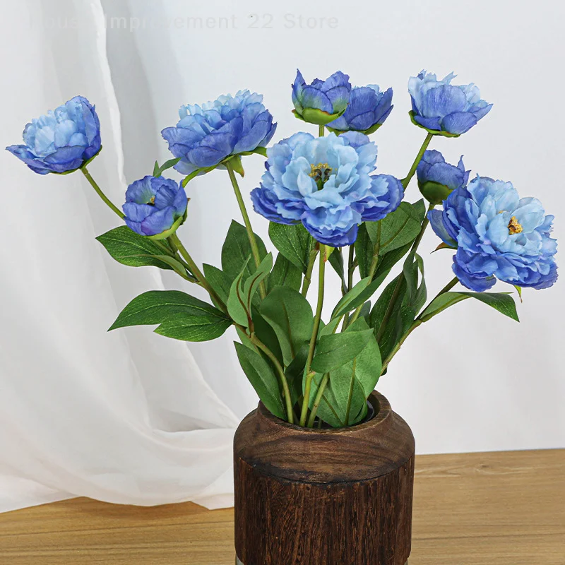 การจําลองกลิ่นหอมธรรมชาติ Peony ดอกไม้เครื่องประดับตกแต่งบ้านการถ่ายภาพ Props ดอกไม้ผ้าไหม