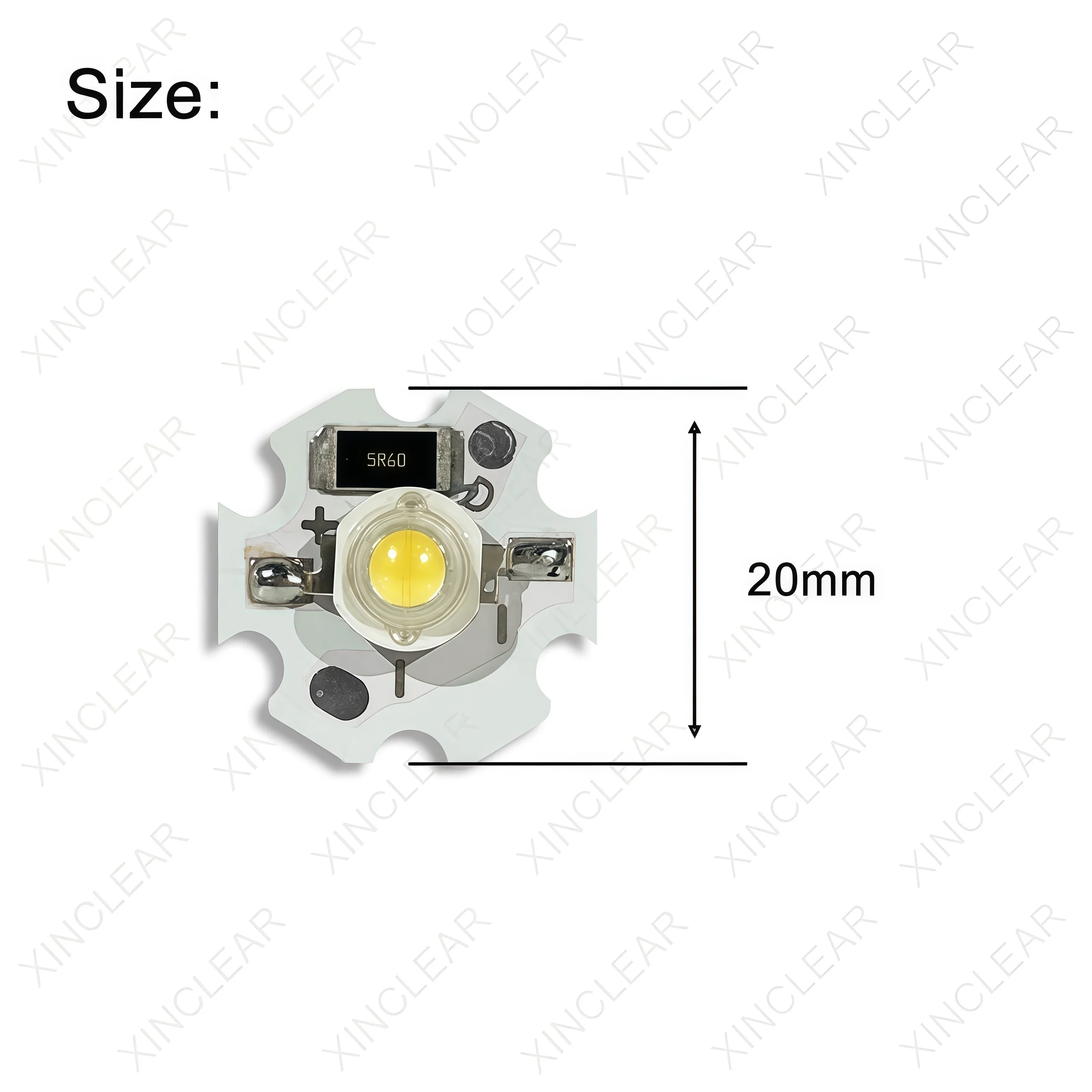 10pcs LED Light Beads 1W 3W DC5V 12V Warm White Red Green Blue Yellow Full Spectrum Growth LED Chips With 20mm Star PCB For DIY