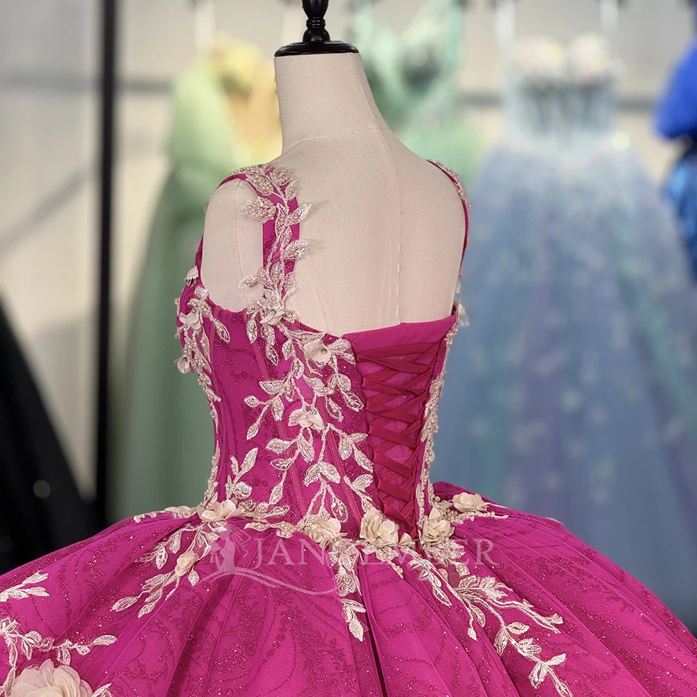 Evening Party Dress Long Scoop Prom Dress Ball Gown Quinceanera Dresses Customized From Real Manufactory vestido quinceañeras