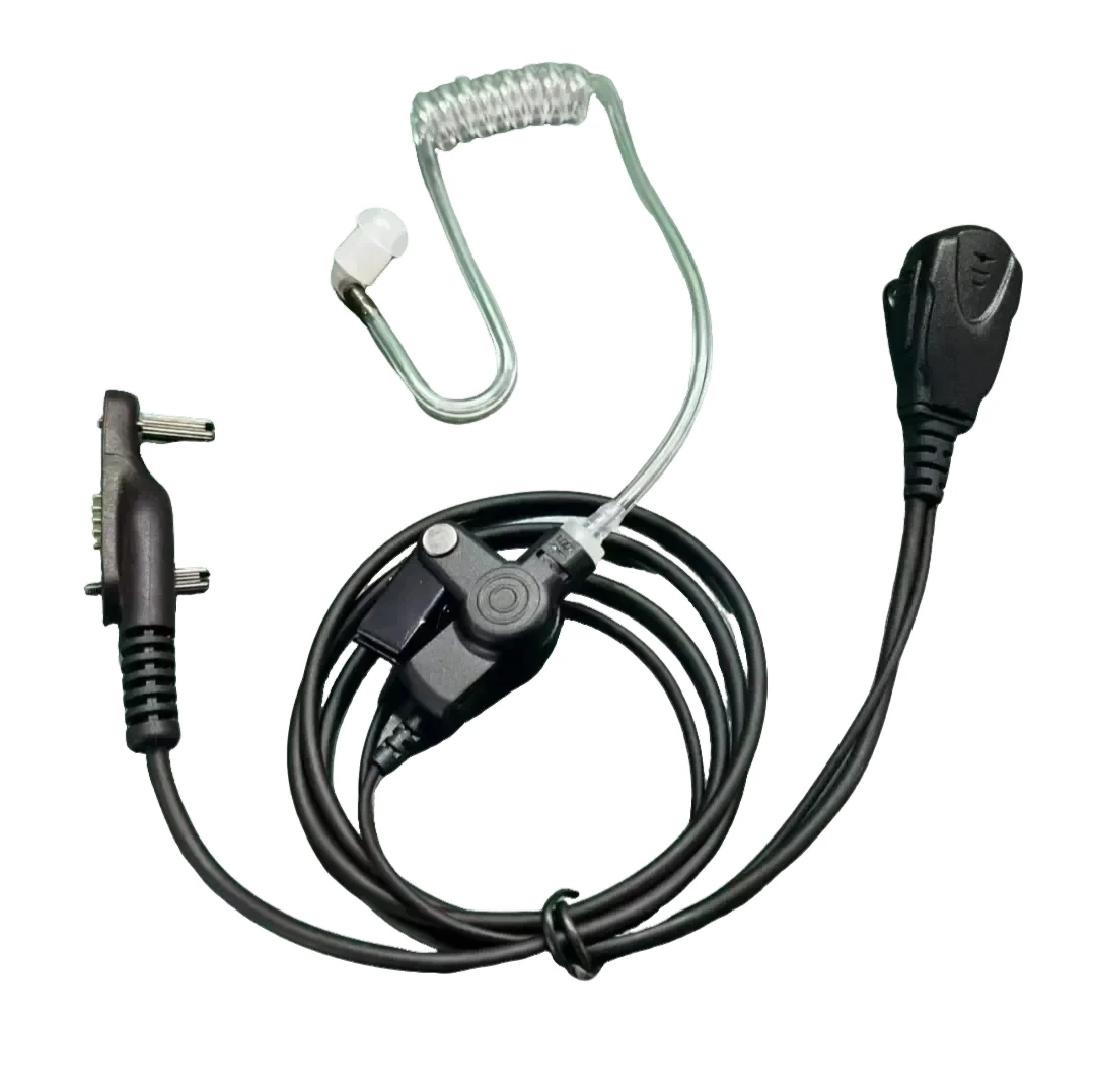 7.1mm Adjustable Throat Mic Headset Noise Cancelling Finger PTT Earpiece for VX-829 Two Way Radio