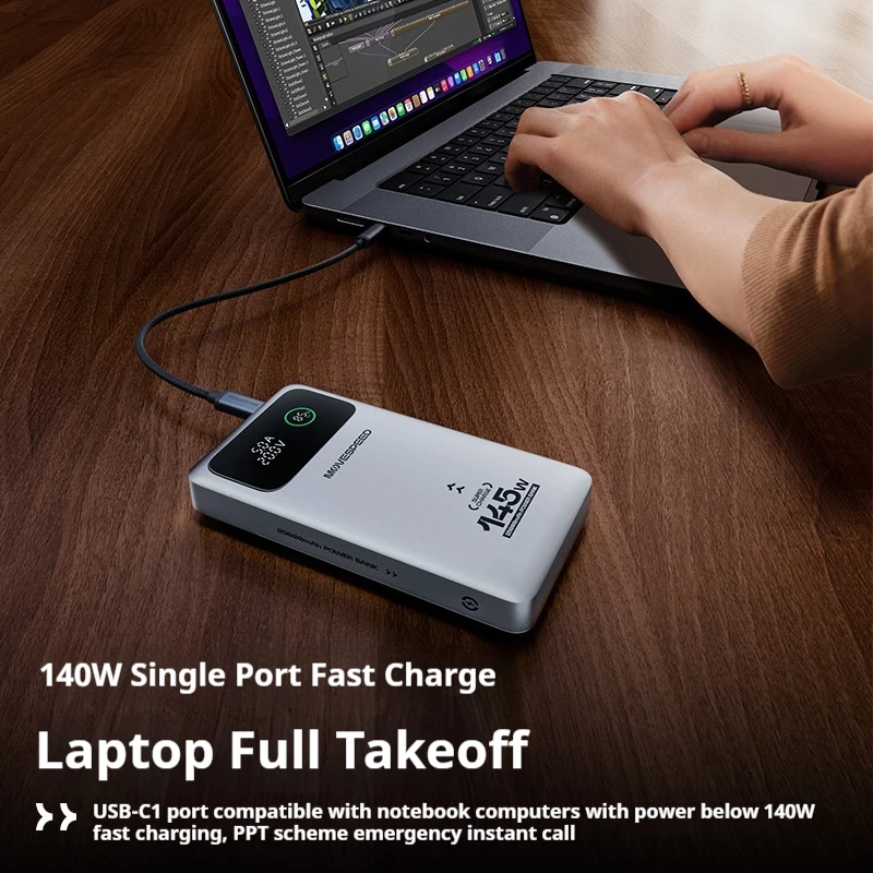 MOVESPEED M25Pro 25000mAh High Power Power Bank 140W Type C Fast Charging Mobile Power Bank For iPhone16pro Max MacBook Laptop