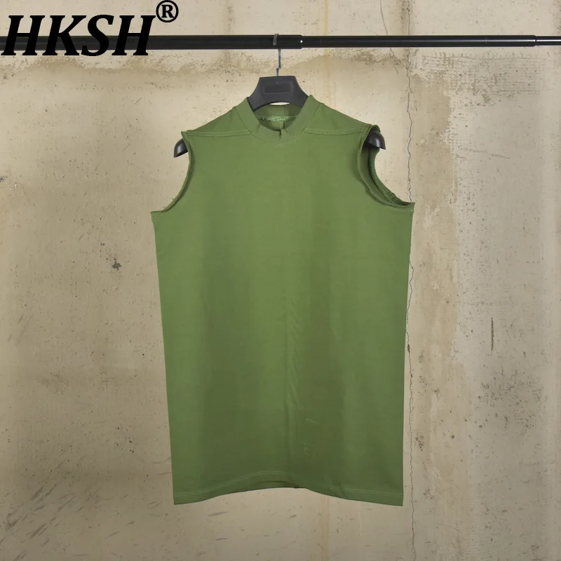 

HKSH RO Стиль Хлопковые футболки без рукавов Жилет Летние новые мужские повседневные свободные майки Верхняя одежда Хлопковый жилет в стиле панк HK18360