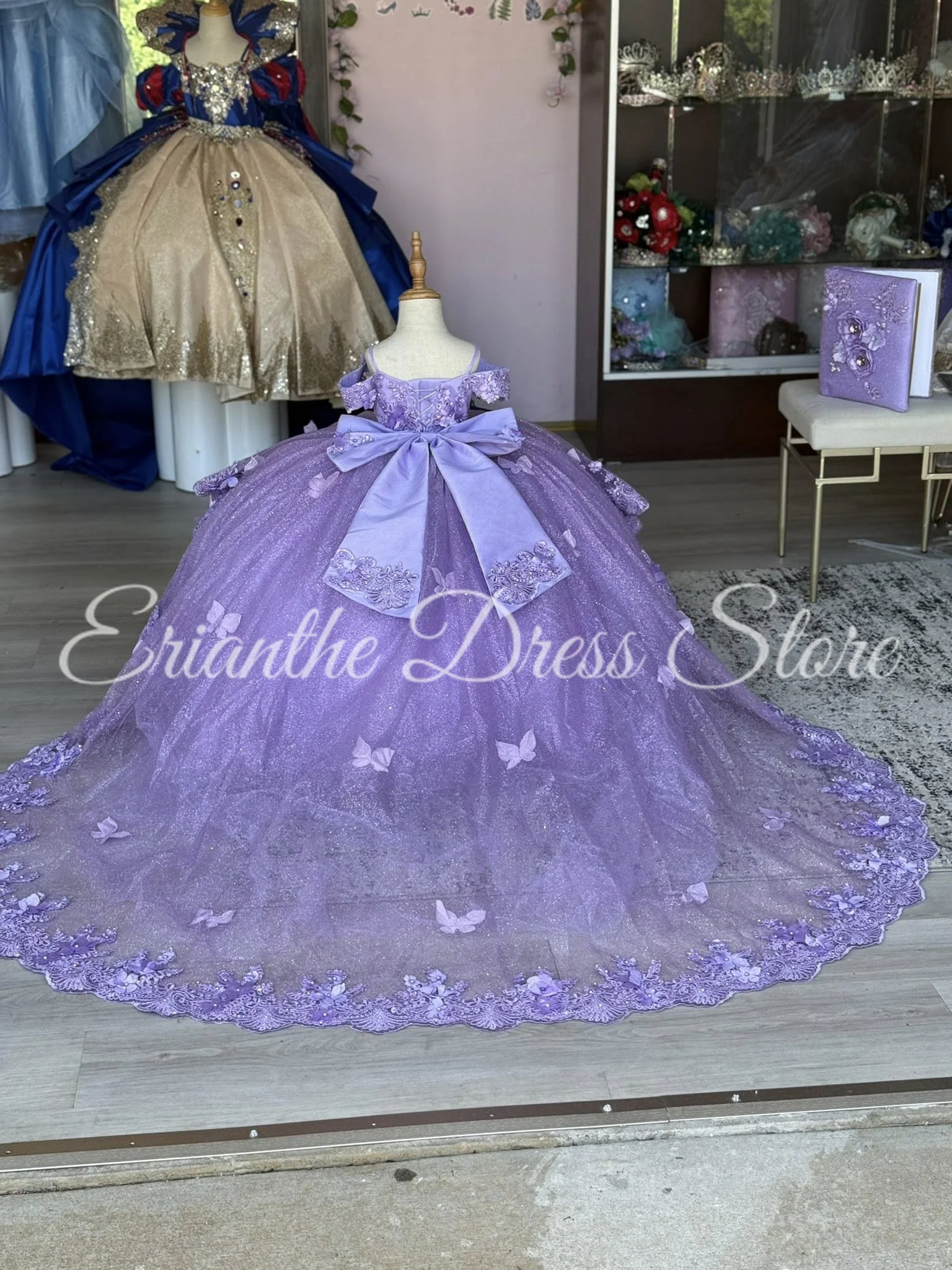 Elegant Customized Tulle Applique Flower Girl Dress for Wedding Lace Princess Kids Birthday Party First Communion Ball Gowns