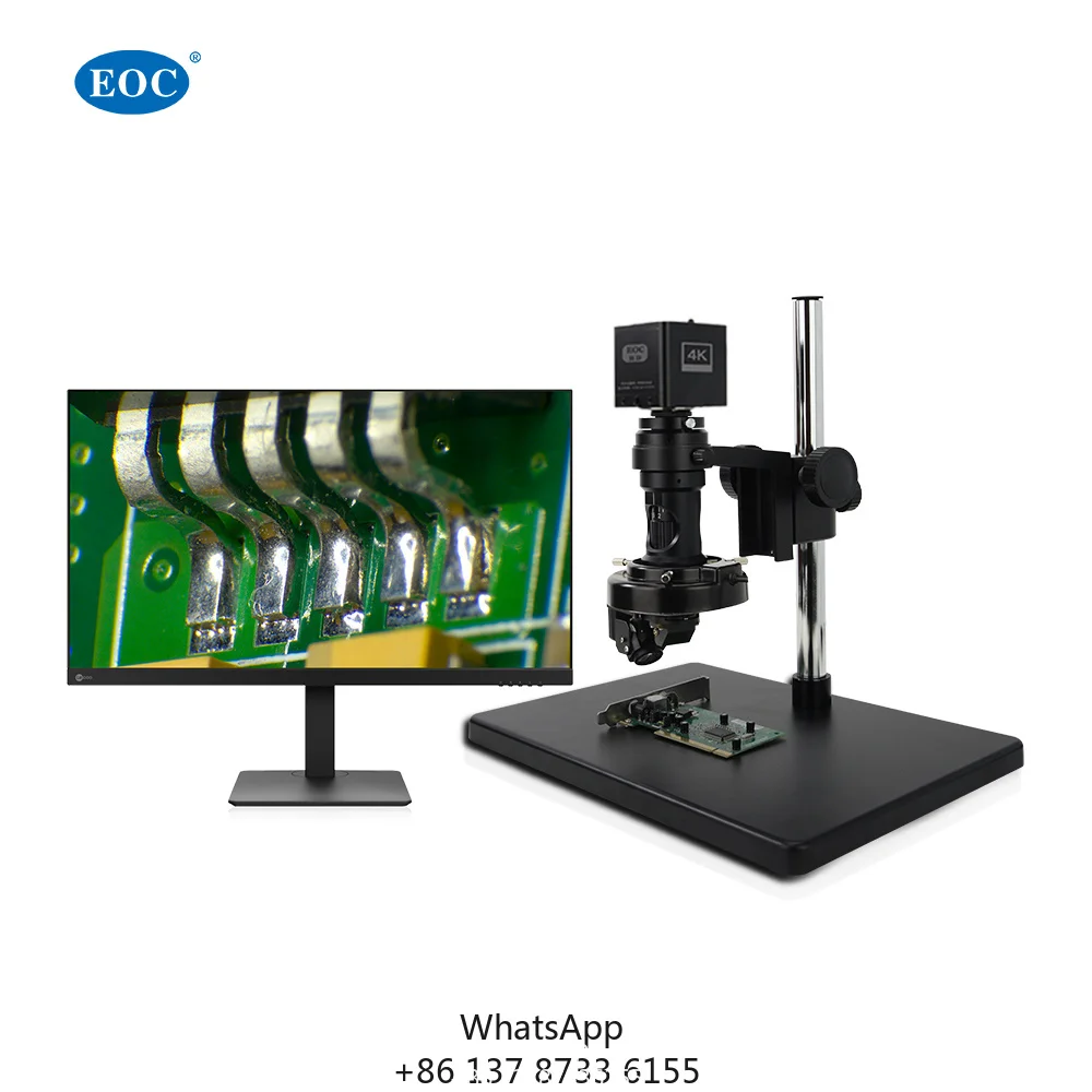 For EC-HD4K 2D 3D Optical Electron Microscope 4K Camera LED Light Source Manual Focus IP53 Rated Phone Repair Quality Check