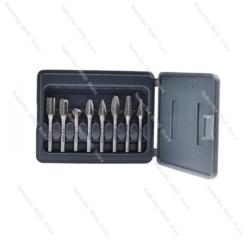 Carbide Rotary File Set Alloy Grinding Head Straight Grinder Woodworking Rotary Grinding Head Grinding Bit