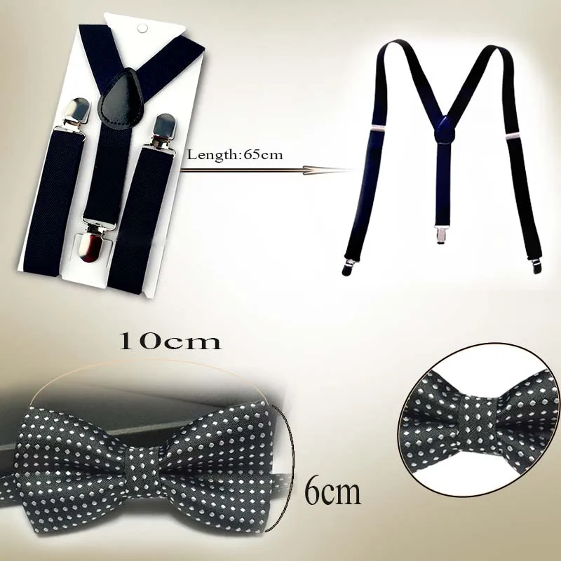 2Pcs Tie Suspenders Necktie Kid Children school Fancy Christmas Casual Clothing Accessories Classic Wedding MJ33