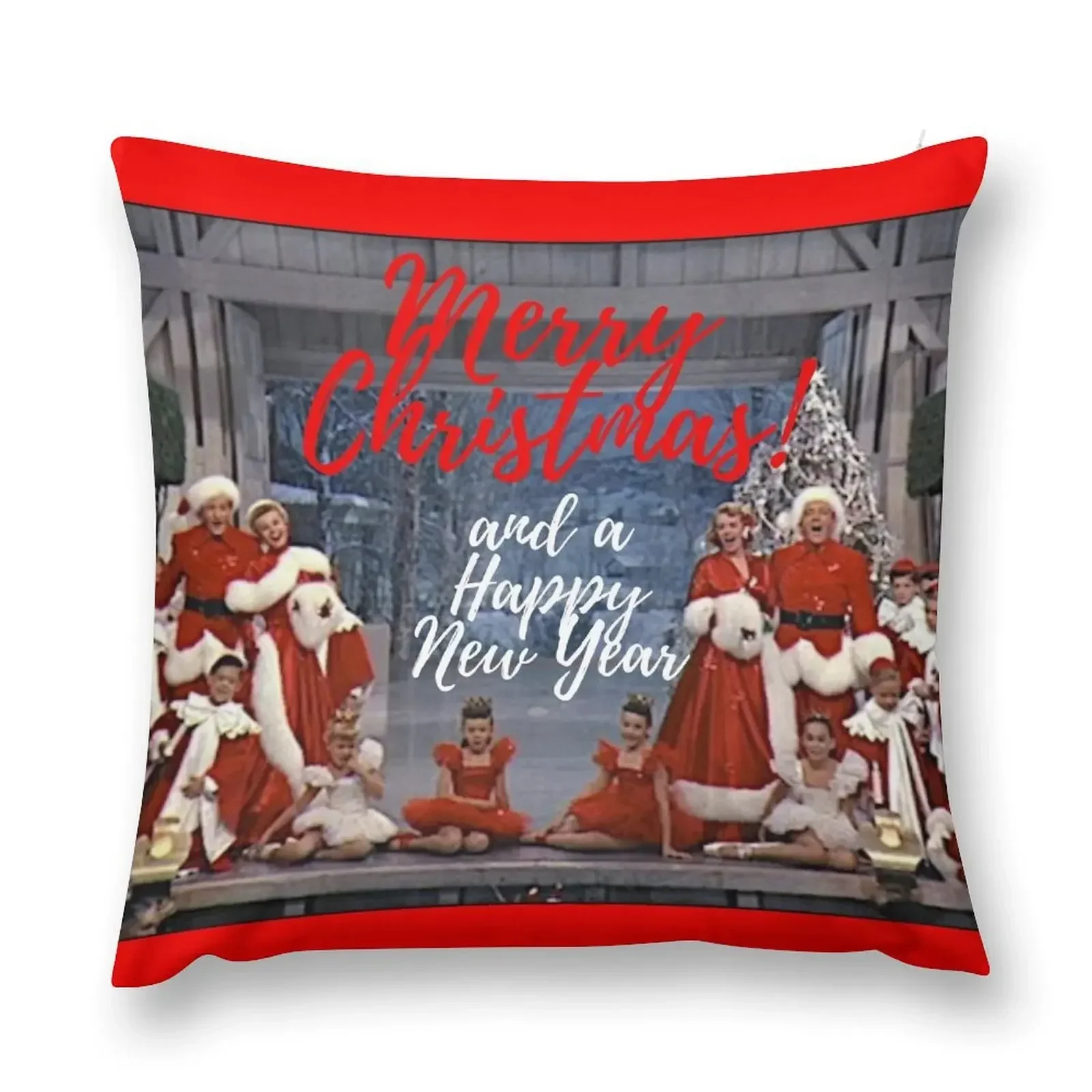 

White Christmas, Bing Crosby, Rosemary Clooney, Danny Kaye, card, love, hope, snow Throw Pillow Christmas Pillows Anime pillow