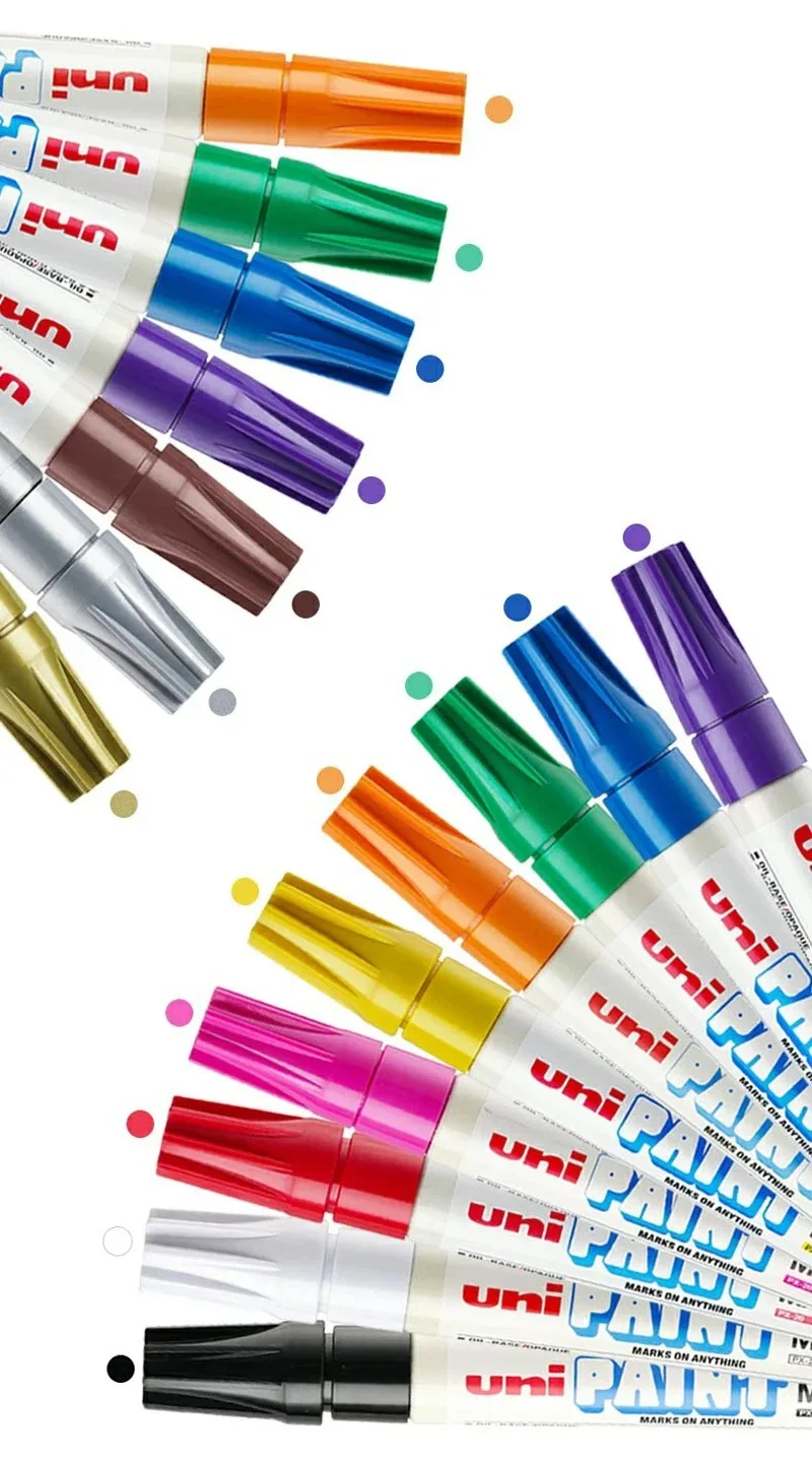 1 stücke Japan UNI Farbe Marker PX-21 Farbe Öl-basierte Permanent 0,8-1,2mm Reifen Ausbesserung Malerei wasserdichte Graffiti Kunst Liefert – Detail 4