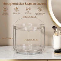 1set 2 Tier Lazy Susan Turntable Organizer 9.25'' Rotating Spice Rack Organization for Cabinet, Kitchen, Pantry, Countertop - Image 3