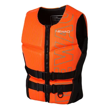 Gilet de Sauvetage en Néoprène pour Adulte, Équipement de Sécurité pour Ski Aquatique, Wakeboard, Natation, Pêche, Surf, Grille Flottante