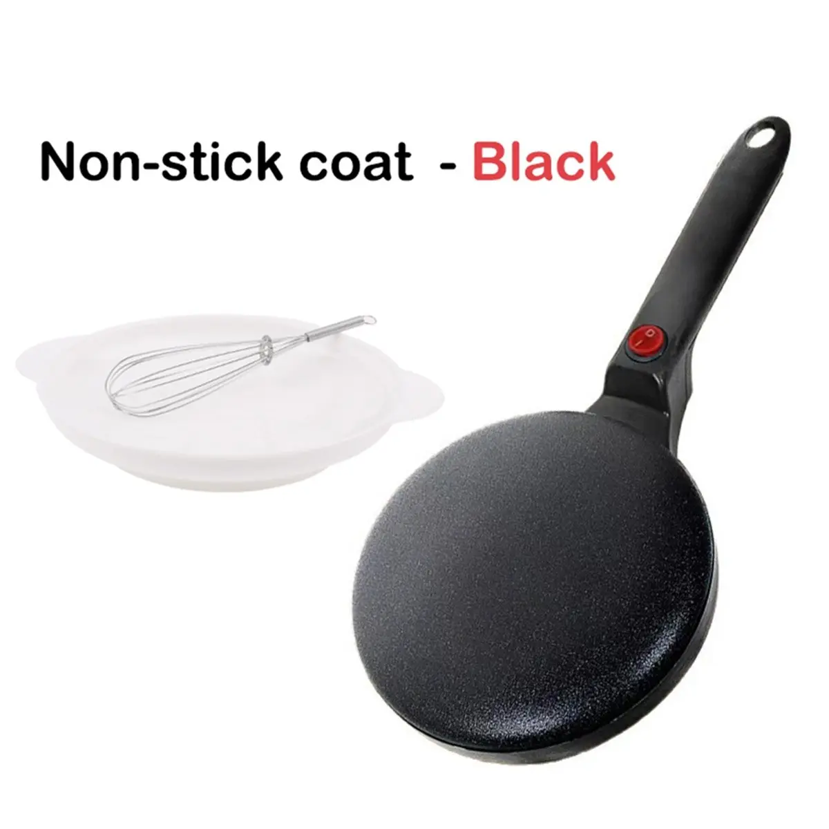 M10K Crepe Maker Electric, Crepe Pan Nonstick with Batter Spreader & Dipping Tray, 600W Quick Heat-Up Auto EU Plug