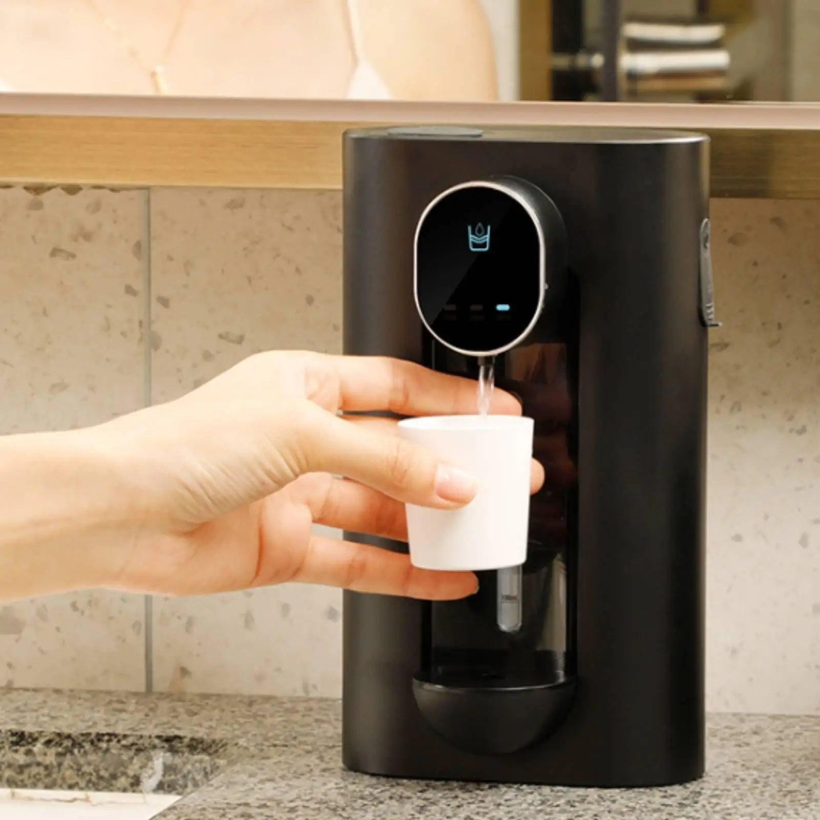 Portable Oral Washing Machine Mouthwash Dispenser for Coffee Tea Stain Removal with Clear Level View