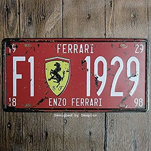 Retro Vintage Funny 6x12 inch Indoor F1 1929 Metal Tin Sign Garage License Plate Kitchen Decor Bar Pub Club Cafe Home Restaurant