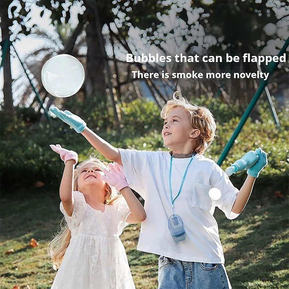 Machine à bulles de fumée élastique, souffleur de bulles automatique pour enfants, jouets de jardin de fête en plein air d'été