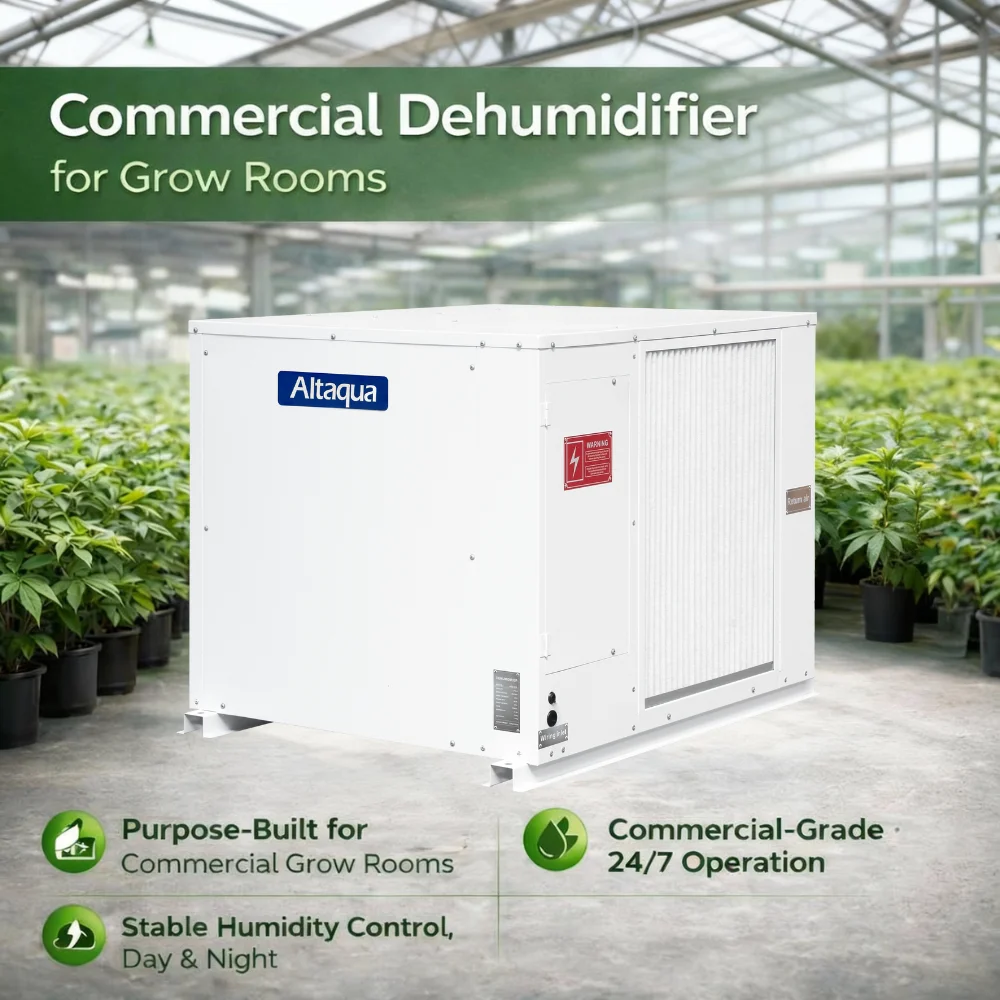 Altaqua Greenhouse Dehumidifier Industrial Grade Continuous Vpd Optimization For Grow Room