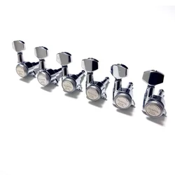 6R Guitar Locking Tuners 1:18 Lock String Tuning Key Pegs Machine Head Chrome for 6 String  6R Guitar Professional Guitar Parts